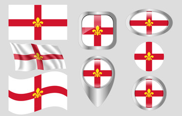 Obraz premium Flag of Lincoln, England