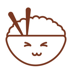 delicious oriental food , line style icon