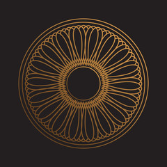 luxury ornamental mandala design background in gold color