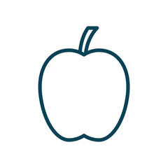 Isolated apple fruit line style icon vector design