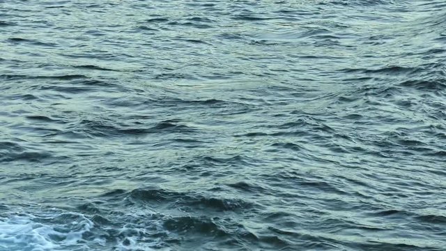 The water surface of the Atlantic ocean with ripples and waves near the shores of Canary Islands.