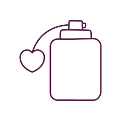 Isolated heart perfume line style icon vector design