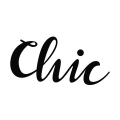chic text in brush style vector
