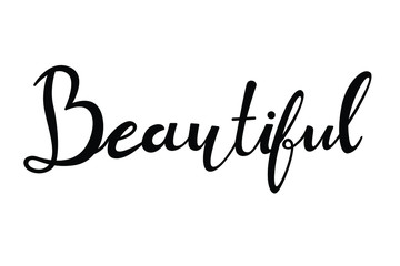 Fototapeta premium beautiful text in brush style vector