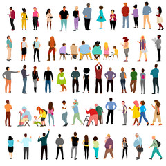 Fototapeta na wymiar people. vector isolated image of people. a set of vectors. people in different poses