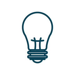 Obraz premium Isolated electric light bulb line style icon vector design