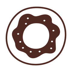 delicious donuts, line style icon