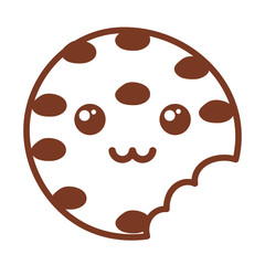 Obraz premium delicious and fresh cookie , line style icon