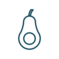 Isolated avocado fruit line style icon vector design
