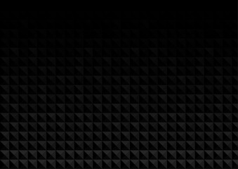 Vector : Abstract black triangles and squares on black background