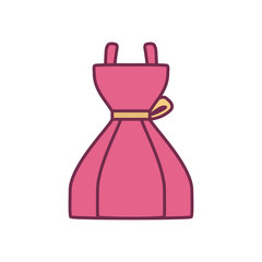 Isolated dress line and fill style icon vector design