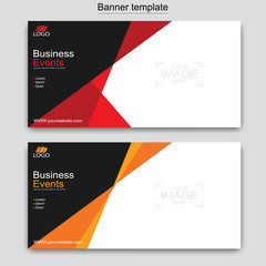 Abstract business banner template design.