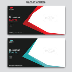 Abstract business banner template design.