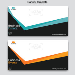 Abstract business banner template design.