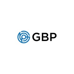 initial GBP logo design vector