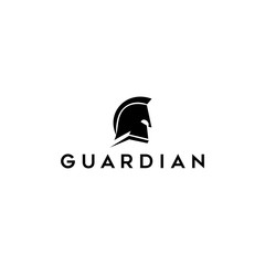Guardian Armour Spartan Gladiator Logo Design Vector 