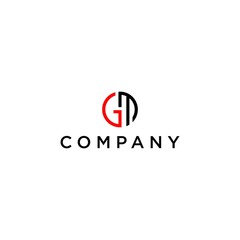 Elegant GM Initial Logo Design with Abstract and Geometric Elements for Corporate, Consulting, and Technology Branding