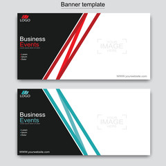 Abstract business banner template design.