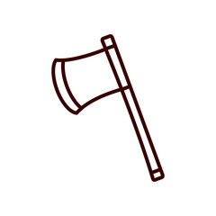Isolated construction axe line style icon vector design