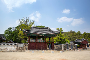 Fototapeta na wymiar Museongseowon Confucian Academy in Miryang-si, South Korea. Seowon is a school of Joseon Dynasty.