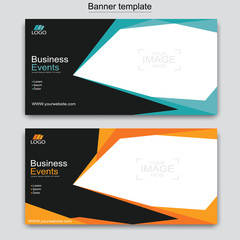 Abstract business banner template design.
