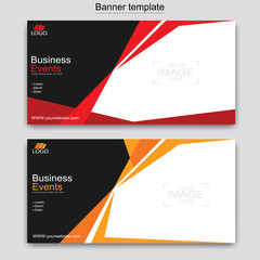 Abstract business banner template design.