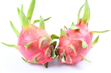 Dragon Fruit isolated against white background.