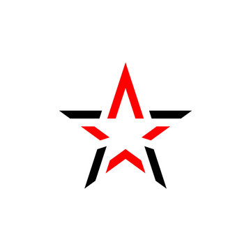 Abstract star logo on a white background.