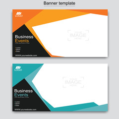 Abstract business banner template design.