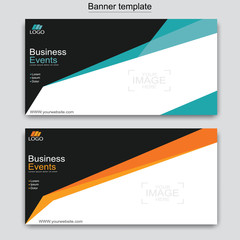 Abstract business banner template design.
