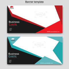 Abstract business banner template design.
