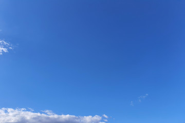 clouds, blue sky background design elements. Pantone Classic Blue.
