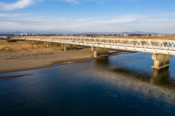 Fototapeta na wymiar 利根川と東北自動車道の橋