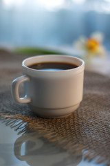 Morning coffee on the table