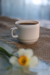 Morning coffee on the table