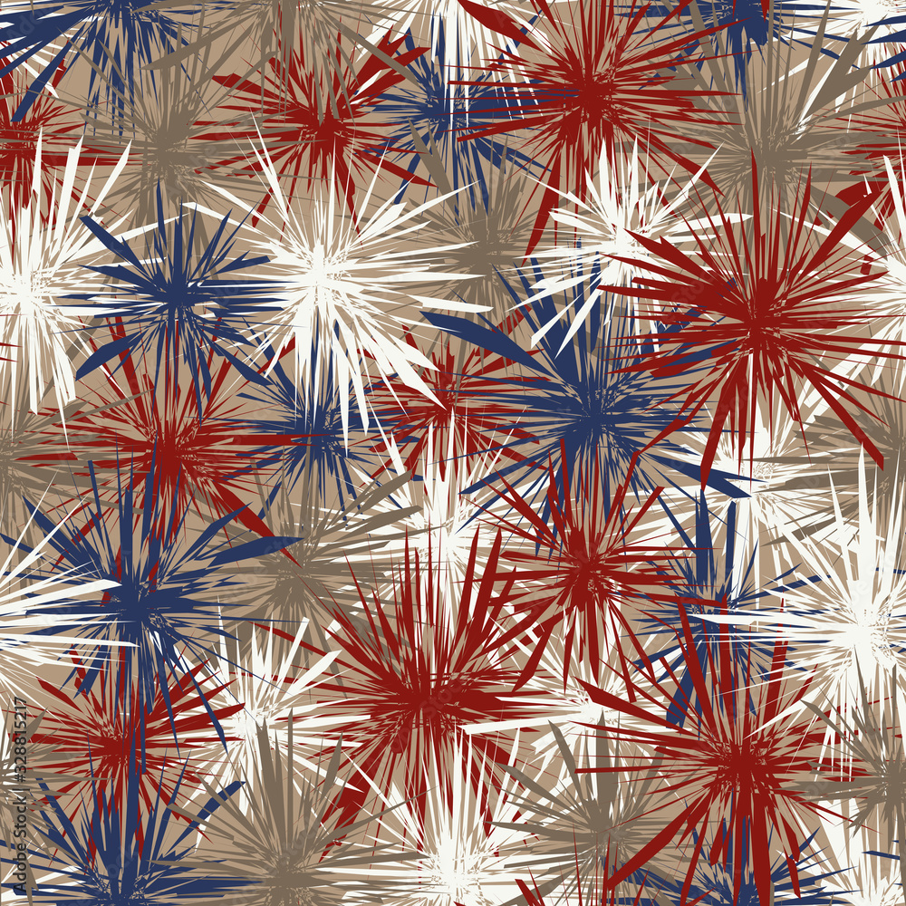 Poster seamless abstract pattern with the image of geometric shapes.