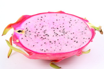 Dragon Fruit isolated against white background.