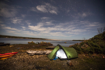 Camping on the Pieman