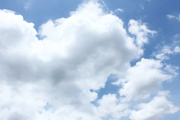 Blue sky with big cloud on sunny day in summer