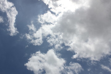 Fototapeta premium Blue sky with big cloud on sunny day in summer