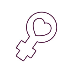 Isolated female gender line style icon vector design