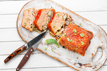 Meat terrine or meatloaf.