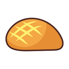 bagel bread on white background