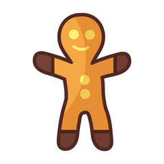 gingerbread man on white background