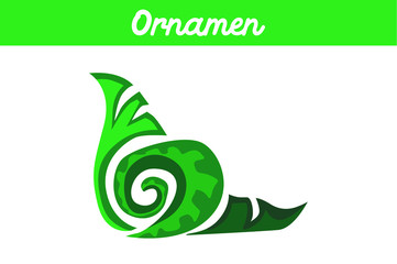 Green flora ornament border decoration