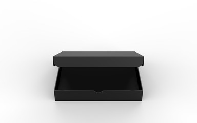 blank  open packaging box mock up isolated on white background. 3d illustration 