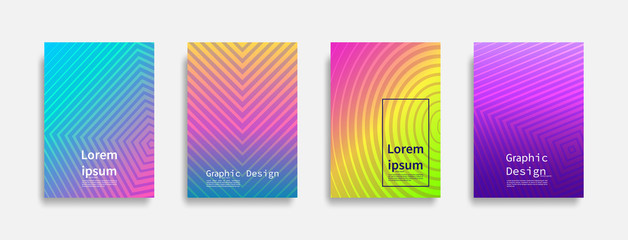 Minimal covers design. Colorful line design. Future geometric patterns. Eps10 vector.