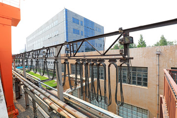 Fototapeta premium Electric power facilities are in factories.