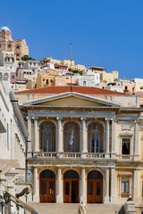 Fototapeta na wymiar Town hall on Syros