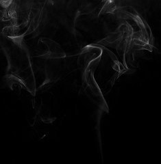 movement of smoke on black background, smoke background, abstract smoke on black background